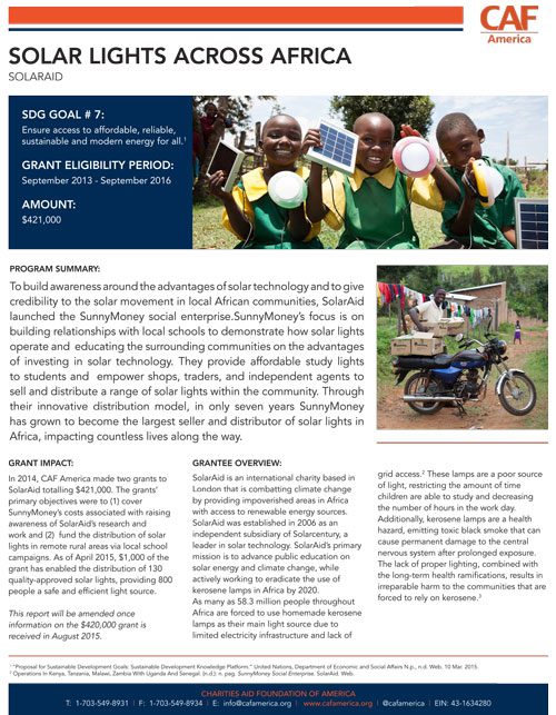 Solar Lights Across Africa