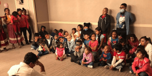 Children at a Banco de Tapitas event - Fighting Cancer with Bottle Caps