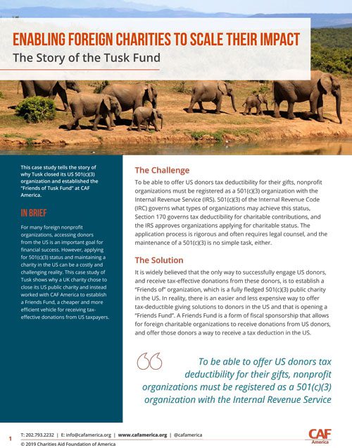 Enabling Foreign Charities to Scale their Impact