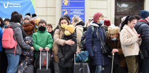 Lviv,,Ukraine,-,February,26,,2022.,People,In,Railway,Station